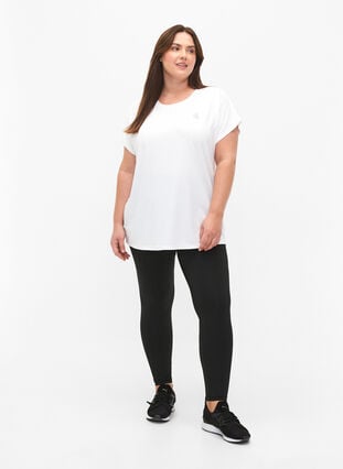 Kortermet trenings-T-skjorte, Bright White, Model image number 2