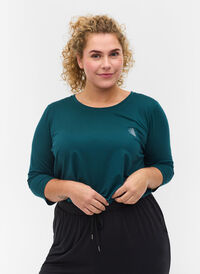 Treningsgenser med 3/4-ermer, Deep Teal, Model
