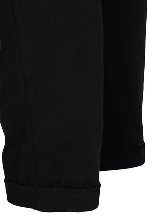 Zizzi Bomullsbukser, Black, Packshot image number 3