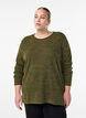Langermet bluse med tekstur, Gr&oslash;nn, Model image number 0