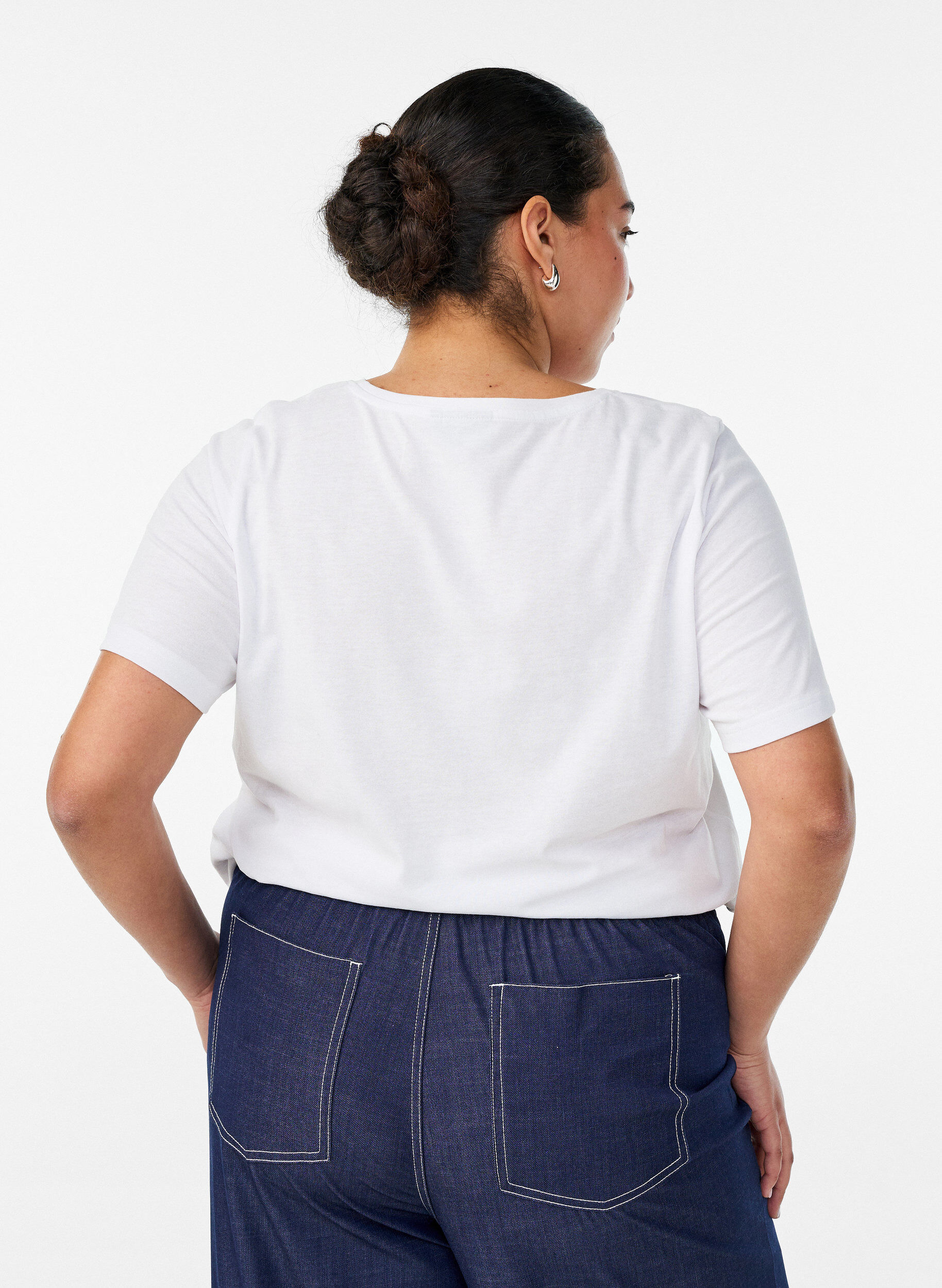 ZizziT-skjorte med trykk, Hvit, Model image number 2