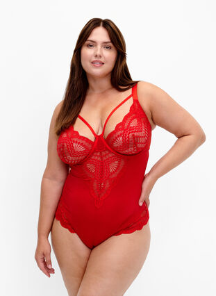 Bodysuit med wire og snordetaljer, Salsa, Model image number 0