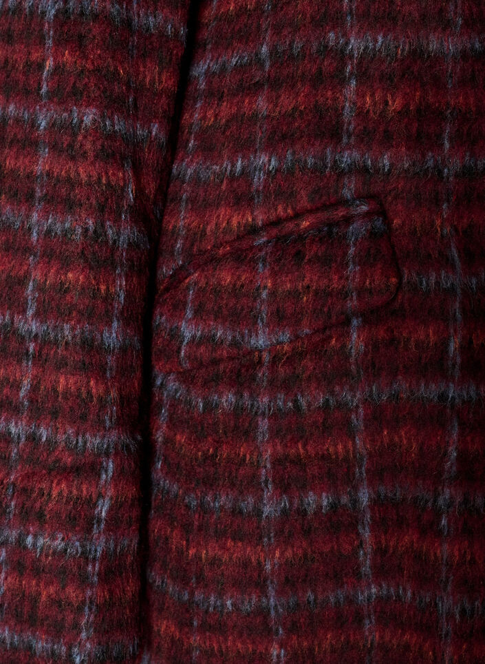Rutete k&aring;pe med lommer, R&oslash;d, Packshot image number 3