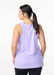 Ensfarvet treningstopp med rund hals, Lilla, Model image number 2