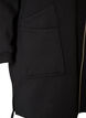Lang hettegenser-cardigan med glidel&aring;s, Svart, Packshot image number 3