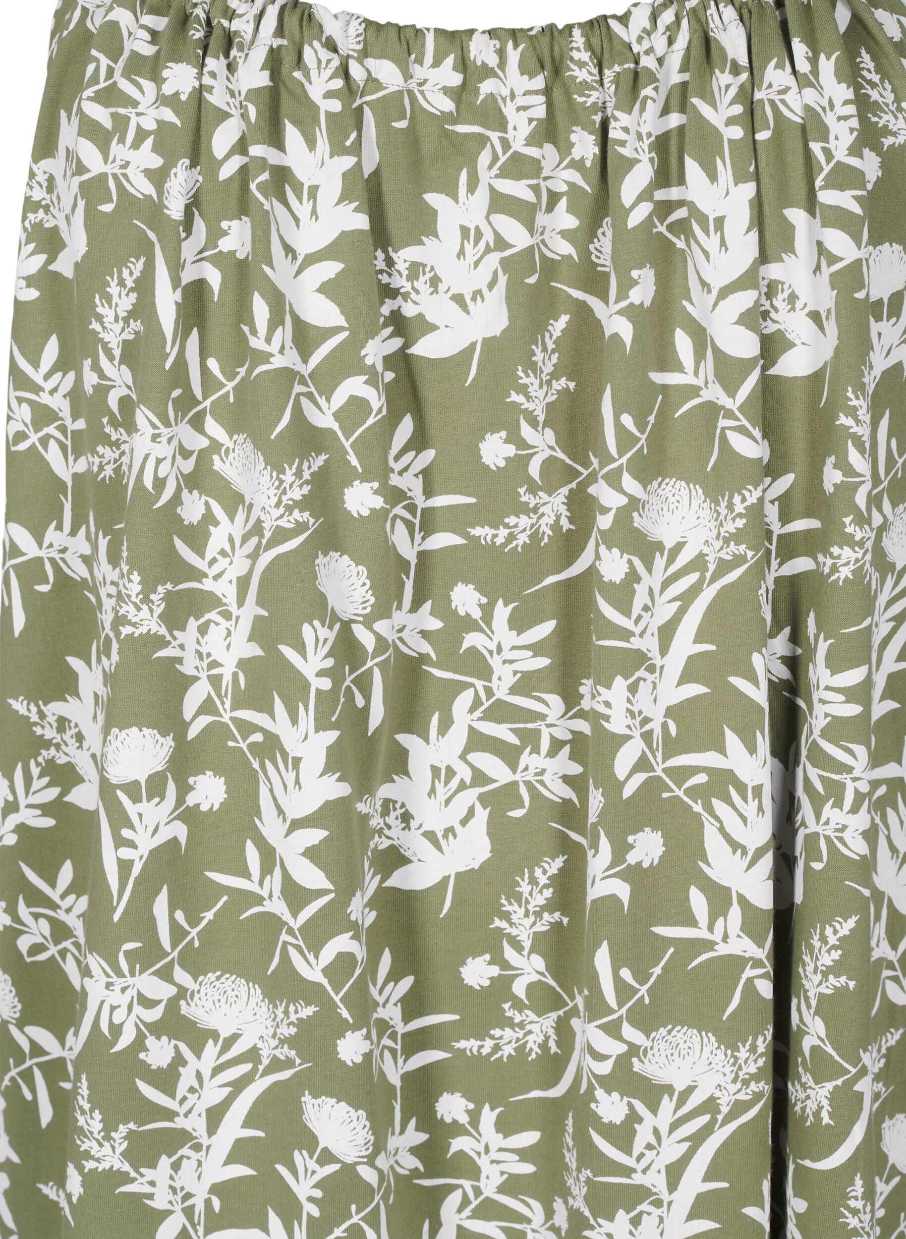 ZizziMidi strap dress in organic cotton, Gr&oslash;nn, Packshot image number 2