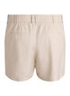 Bermudashorts med h&oslash;y midje i lin og viskose, Beige, Packshot image number 1