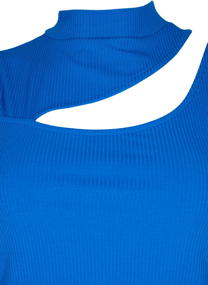 Ribbet topp med utskåret parti, Princess Blue, Packshot image number 2