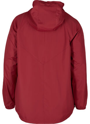 Kort jakke med glidelås og hette, Rio Red, Packshot image number 1