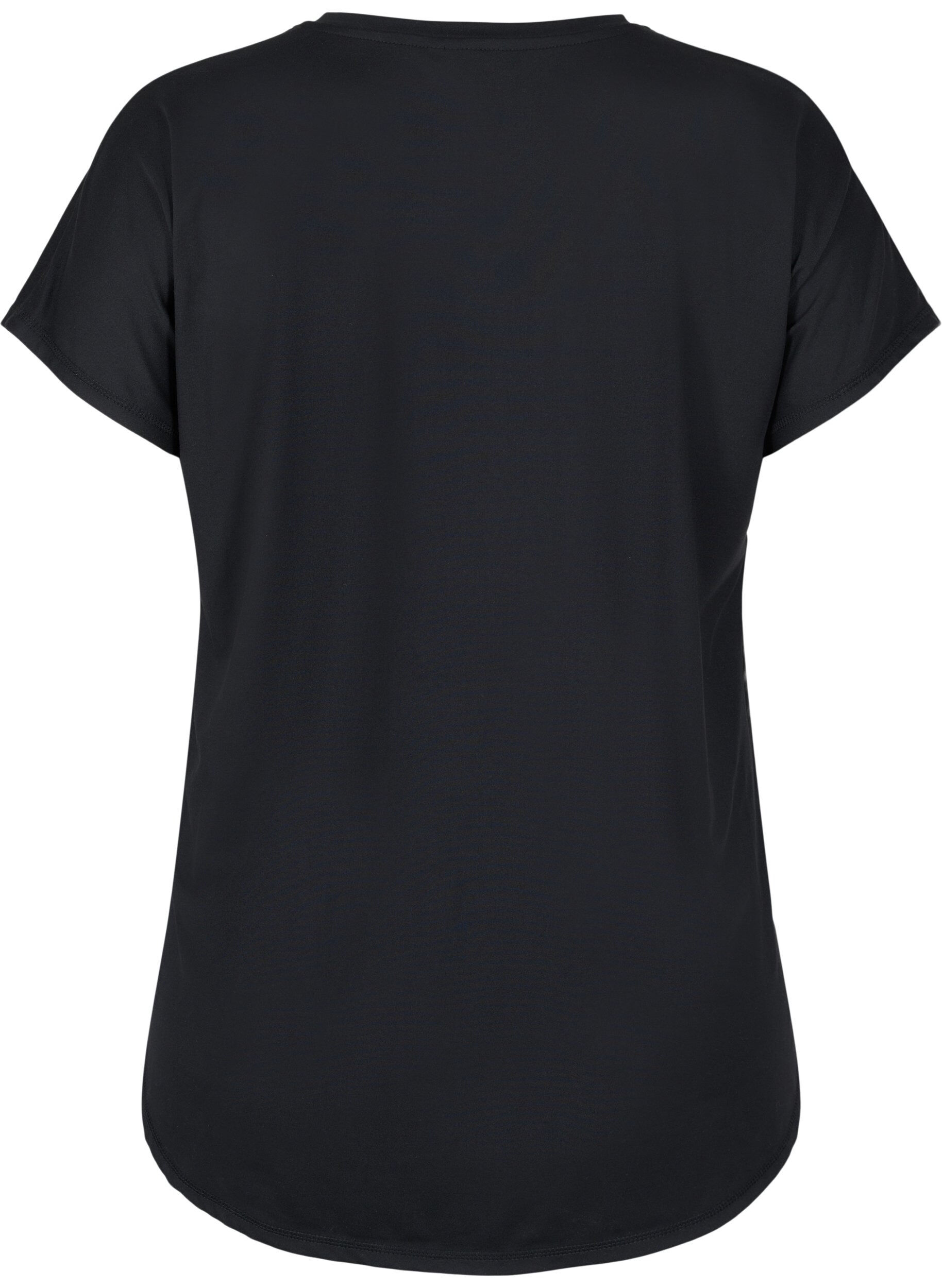 ZizziT-skjorte til trening med V-hals, Svart, Packshot image number 1