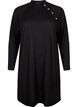Jerseykjole med knapper, Black, Packshot image number 0
