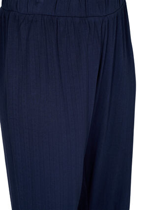 Pysjamasbukser i bomull med mønster, Navy Blazer, Packshot image number 2