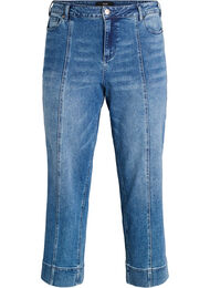 Straight fit jeans med særegen søm, Blå