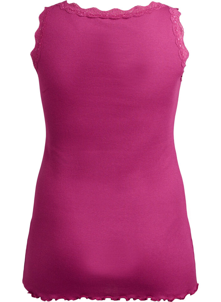 Topp med blondekant, R&oslash;d, Packshot image number 1