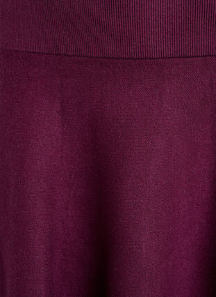 Zizzi Kort strikket A-linjeformet skjørt, Mørk Bordeaux, Packshot image number 2