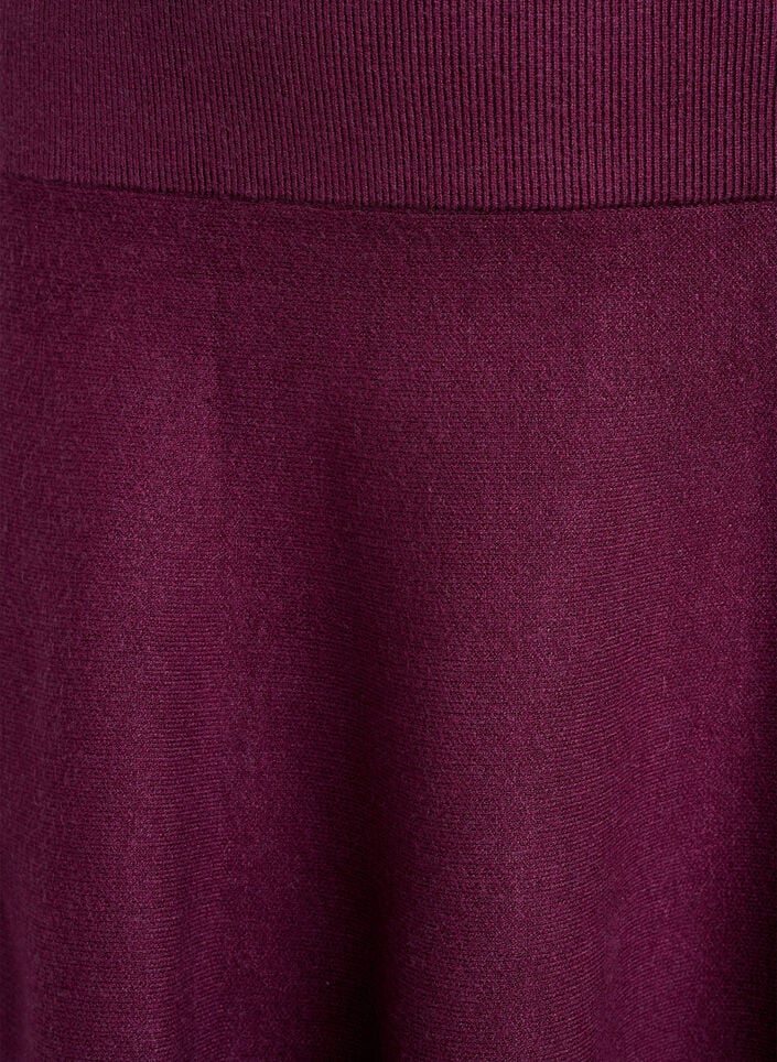 Kort strikket A-linjeformet skjørt, Mørk Bordeaux, Packshot image number 2