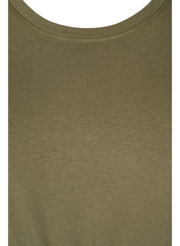 Kortermer kjole med midjebelte, Dusty Olive, Packshot image number 2
