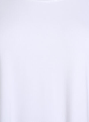 Zizzi Loose t-skjorte med rund hals, Hvit, Packshot image number 2