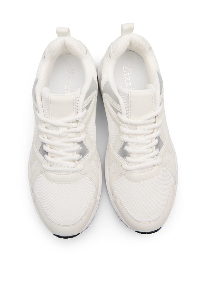 Wide fit - Sporty sneakers, White, Packshot