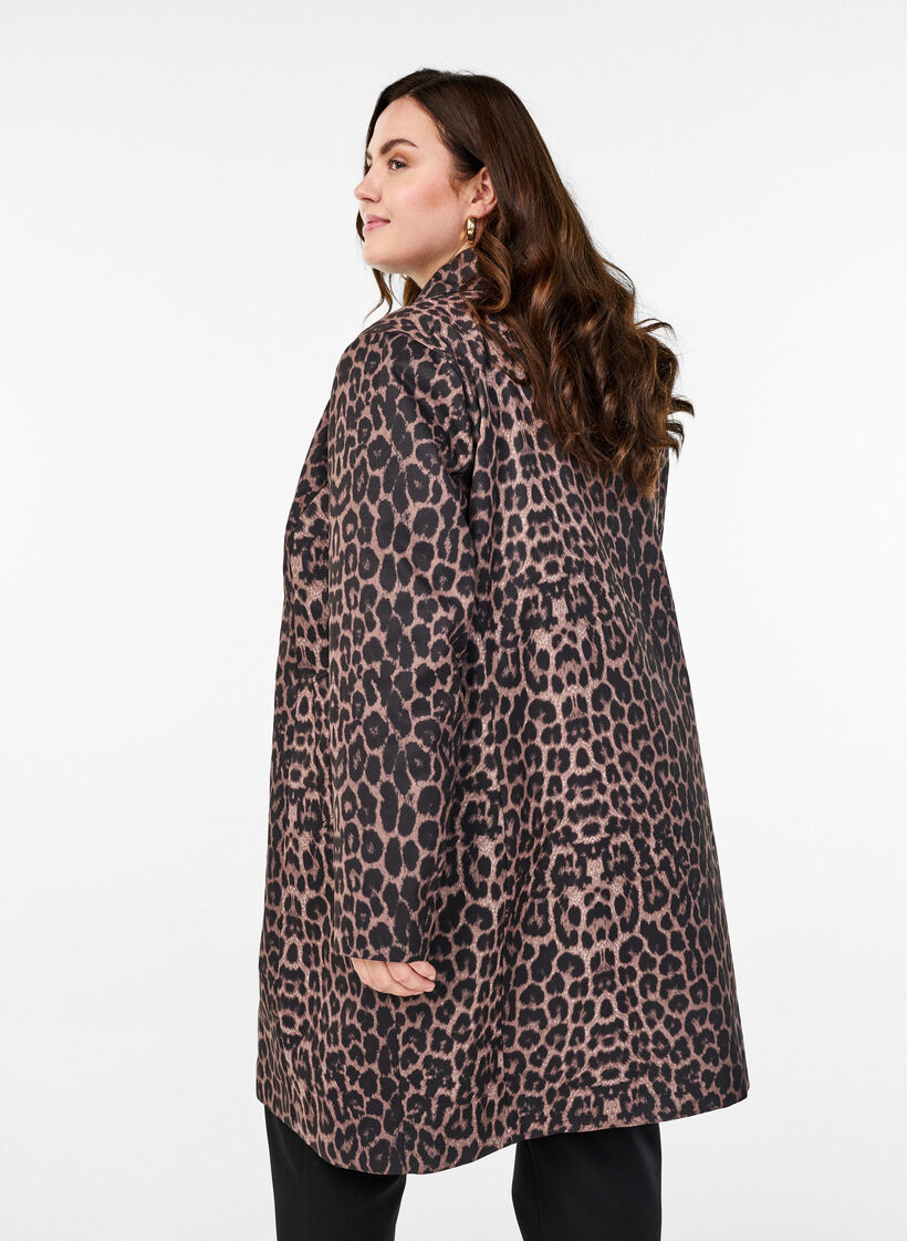 Leopardmønstret kåpe, Brun, Model image number 2