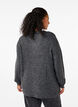 Melert genser med rund hals, Dark Grey Black Mel., Model image number 1