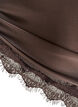 Satengskjerf med blondekant, Brun, Packshot image number 2