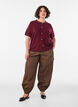 Strikket cardigan med korte ermer, R&oslash;d, Model image number 1