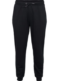 Joggebukser med knyting og lommer, Black