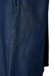 Denimkjole i lyocell med knapper og korte ermer, Bl&aring;, Packshot image number 3