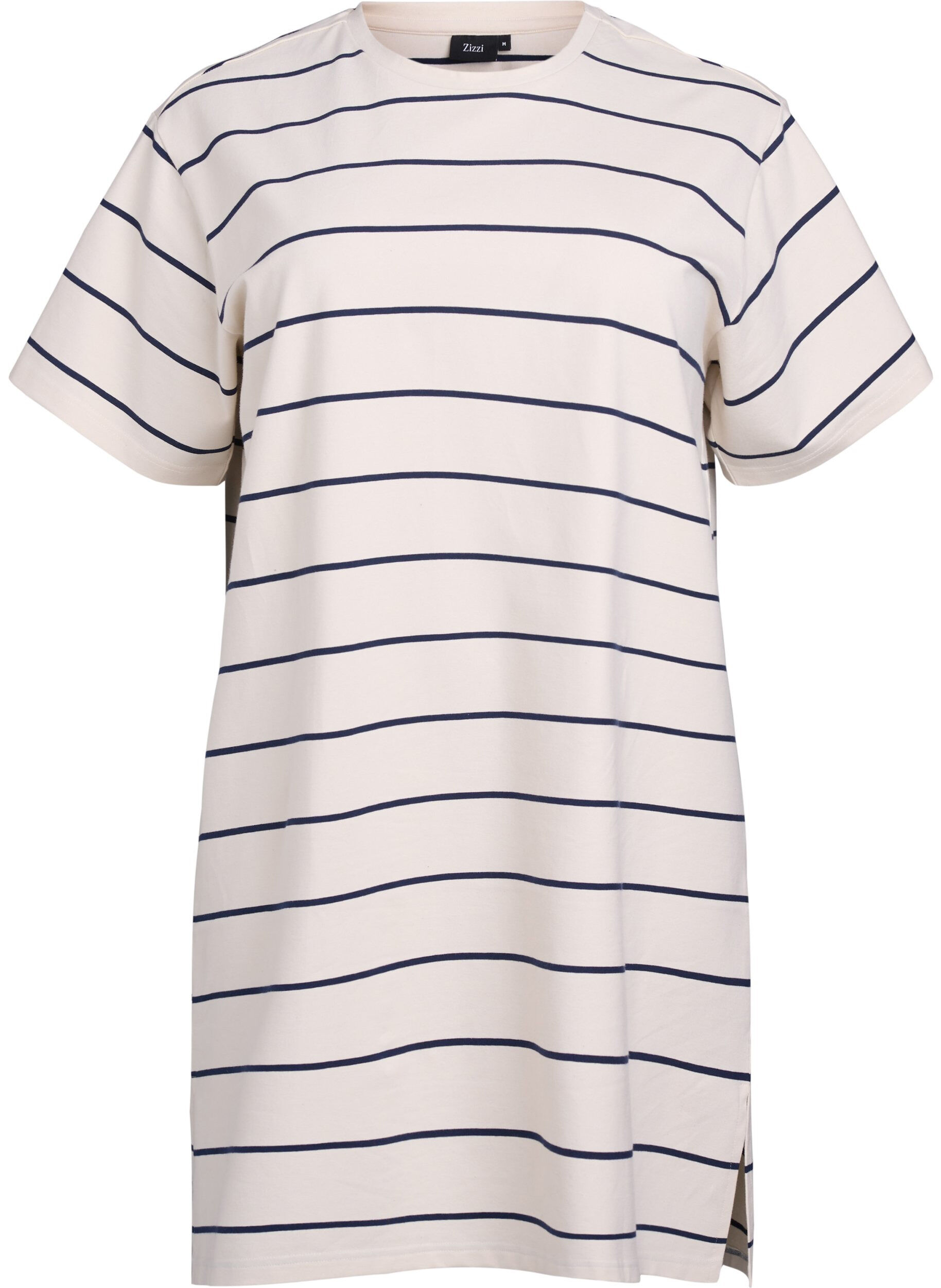 Kort jerseykjole med striper