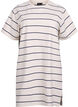 Kort jerseykjole med striper, Beige, Packshot image number 0