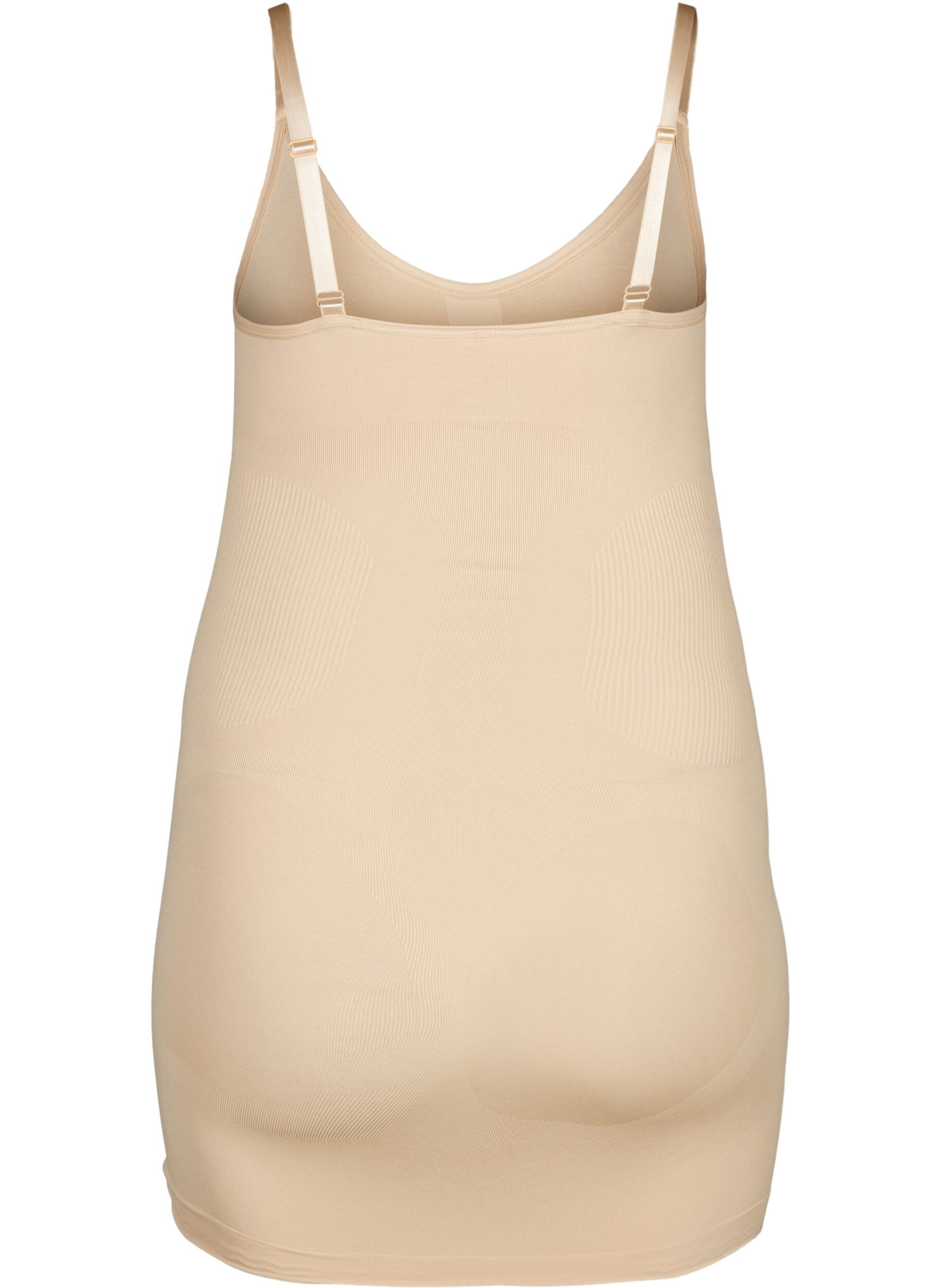 Zizzi Shapewear kjole med tynne stropper, Beige, Packshot image number 1
