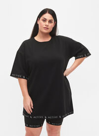Lang genser med 1/2-ermer, Black, Model