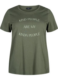 T-skjorte med motiv, Thyme w. Kind People