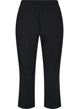 Cropped bukser med vidde, Black, Packshot image number 1