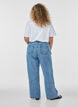 Jeans med wide fit og s&oslash;mdetaljer, Bl&aring;, Model image number 1