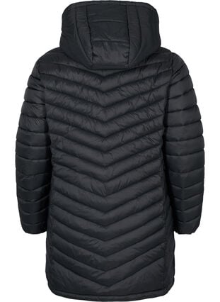 Zizzi Lett jakke med lommer og avtakbar hette, Svart, Packshot image number 1