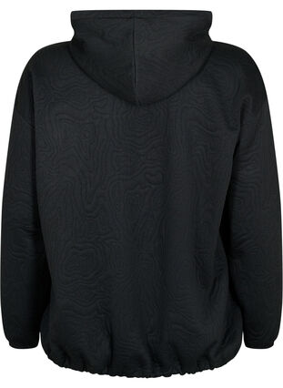 Sporty genser med hette, Black, Packshot image number 1