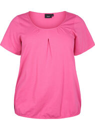 Kortermet T-skjorte i bomull, Shocking Pink