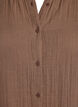 Lang bomullsmuslin-skjorte, Brun, Packshot image number 2