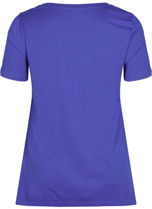 T-skjorte i bomull med A-form, Dazzling Blue HELLO , Packshot image number 1