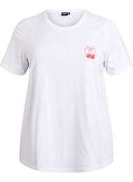 FLASH - T-skjorte med motiv, Bright White Cherry