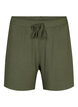 Løs shorts i viskose med ribb, Thyme, Packshot image number 0