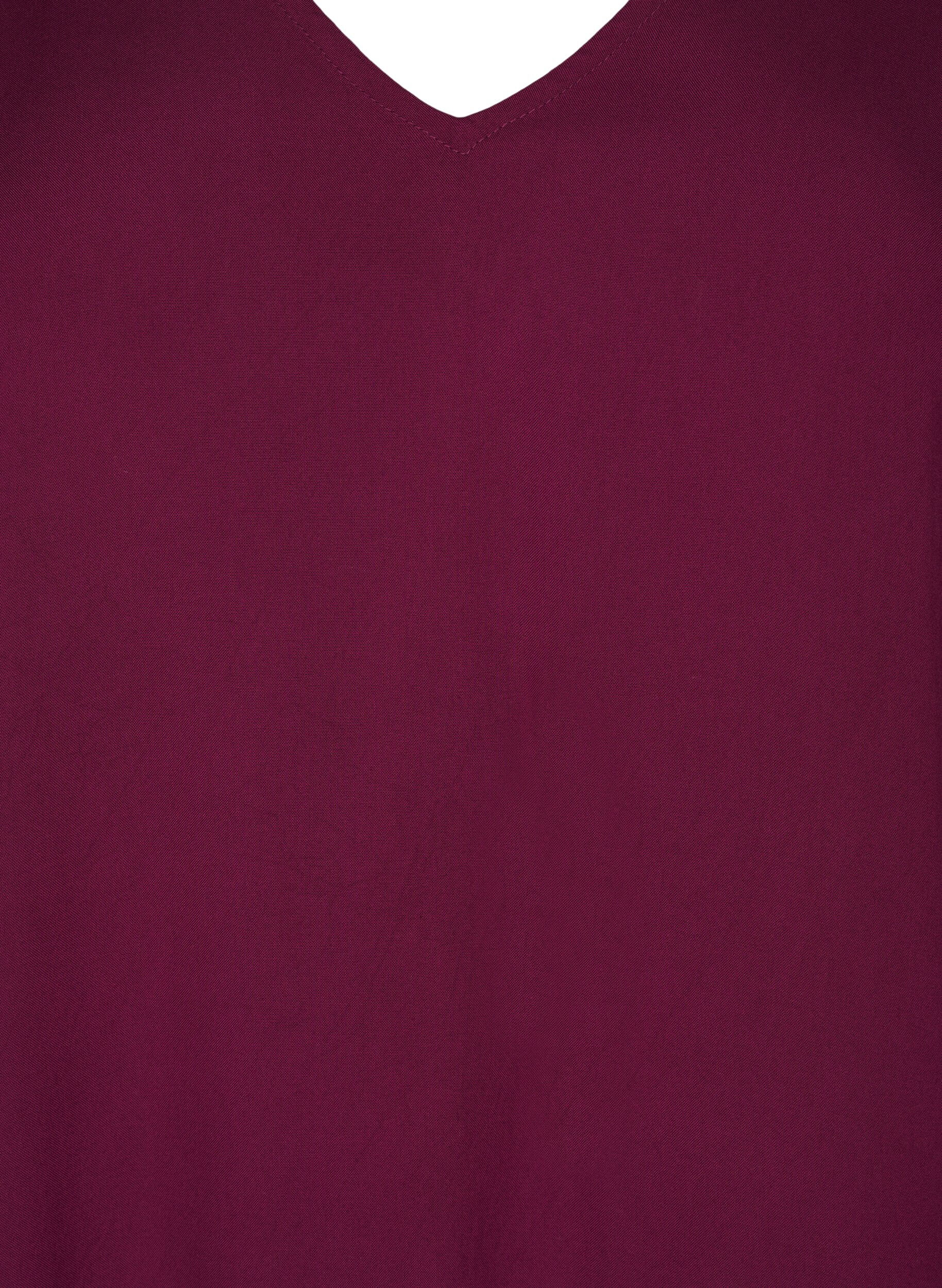 Zizzi Strandkjole i viskose med skulderdetalj, R&oslash;d, Packshot image number 2