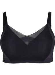 BH med mesh og vatterte skåler, Black, Packshot