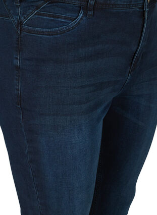Super slim Amy jeans med høyt liv, Dark blue denim, Packshot image number 2