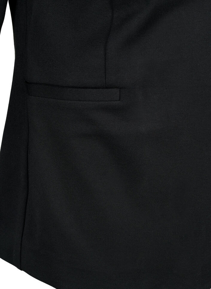 Blazer med 3/4-lange ermer, Black, Packshot image number 3