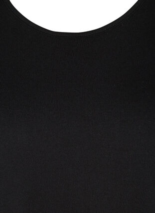 Bluse med korte puffermer, Black, Packshot image number 2