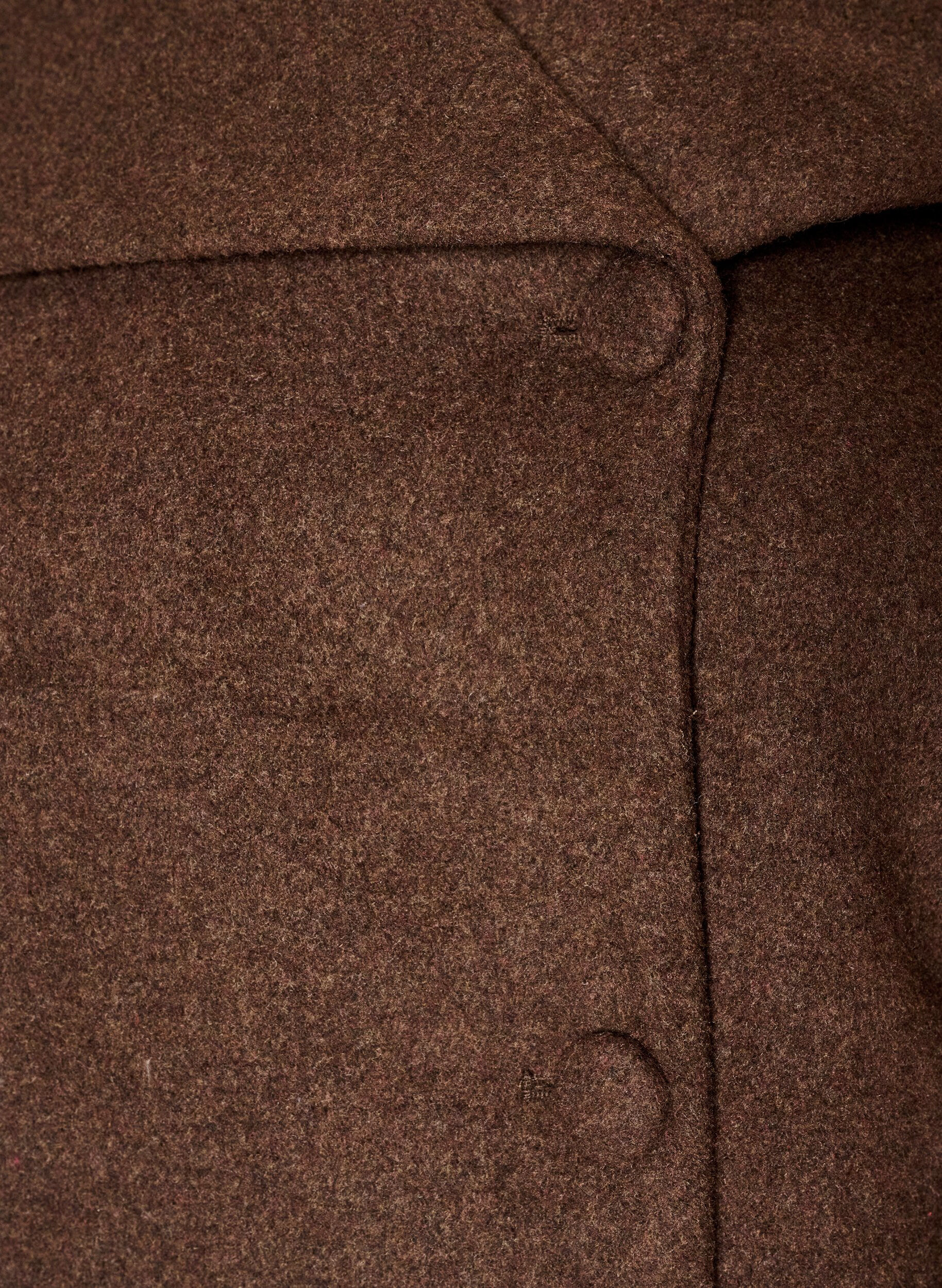 ZizziKort jakke med asymmetrisk knappelukking, Brun, Packshot image number 2