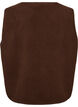 Teddy vest med knapper og lommer, Brun, Packshot image number 1